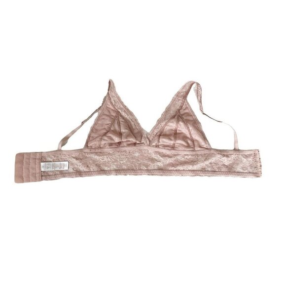 DORINA Woman's Sz S Dusty Pink Lace V Neck Bralette - Picture 7 of 7